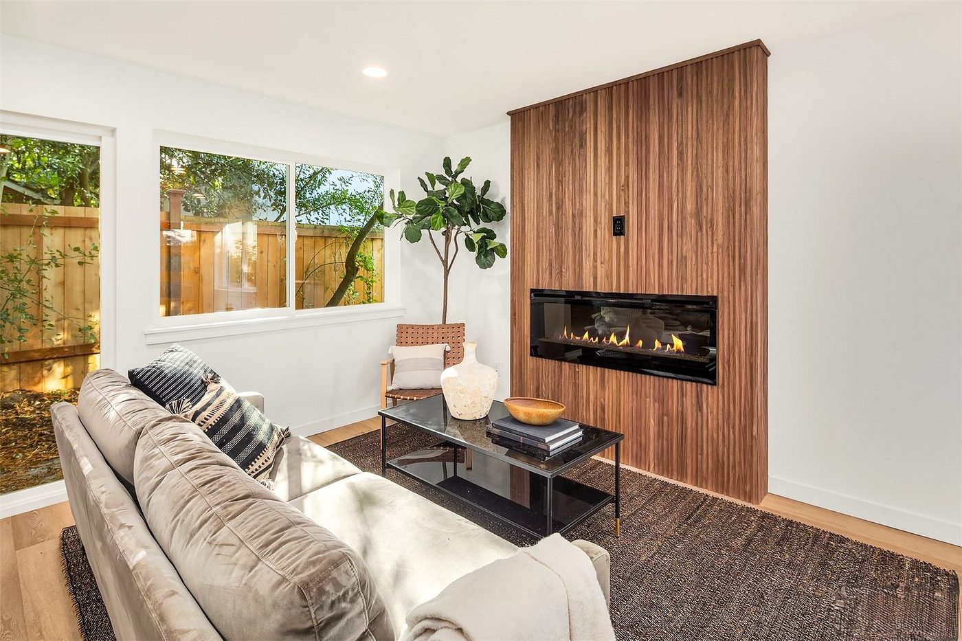 Inside the Signature Modern backyard home, living room